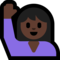 Person Raising Hand - Black emoji on Microsoft